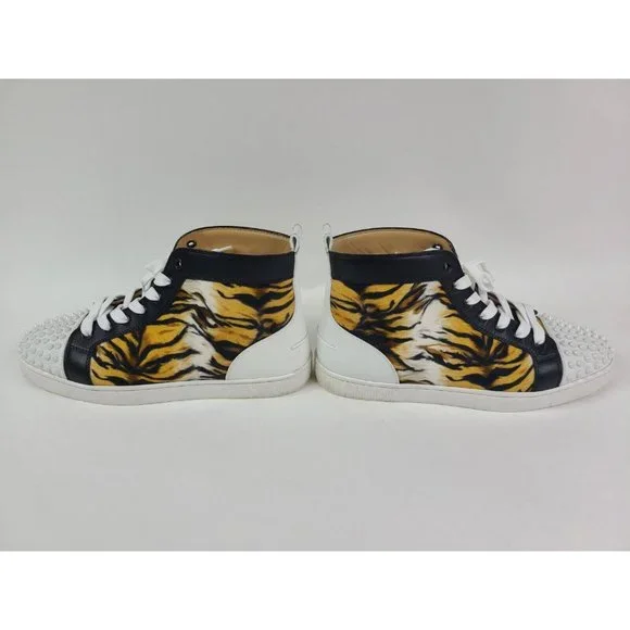CHRISTIAN LOUBOUTIN Lou Spikes BENGAL Trainers Sneakers - 44 / 11 - Picture 4 of 11